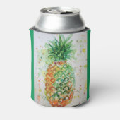パイナップルフルーツフード熱帯アートオレンジライムかわいい 缶クーラー (缶裏面)
