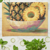 パイナップルフルーツボウル キッチンタオル (折り畳み)