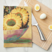 パイナップルフルーツボウル キッチンタオル (四つ折り)