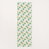 パイナップルフルーツ葉パームレトロ観賞用プリン ヨガマット (裏面)