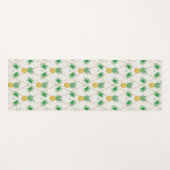 パイナップルフルーツ葉パームレトロ観賞用プリン ヨガマット (正面(横))