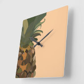 パイナップルフルーツ スクエア壁時計 (傾斜)