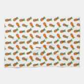 パイナップルフルーツON白 キッチンタオル (横)