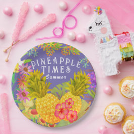 パイナップルフローラ紫 ペーパープレート