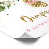 パイナップルフローラ赤ちゃんシャワーおむつラッフル ポスター (角)