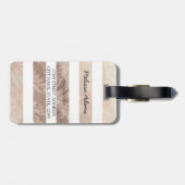 パイナップルフローラ金ゴールド ストライプの ラゲッジタグ (裏面横)