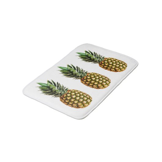 パイナップルプリントスリップまたは滑ること非バスマット浴室用 バスマット (アングル)