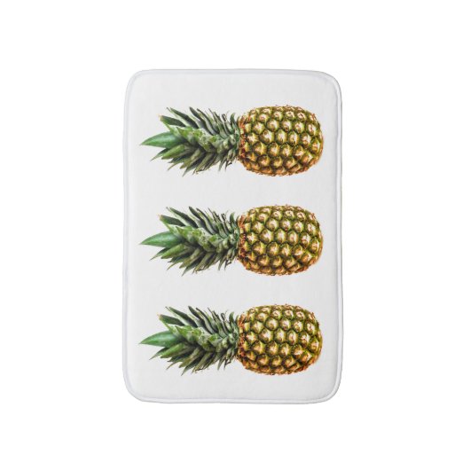 パイナップルプリントスリップまたは滑ること非バスマット浴室用 バスマット (正面縦)