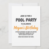 パイナップルプールパーティの招待状 招待状 (裏面)