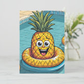 パイナップルプールパーティの招待状 招待状 (スタンド正面)