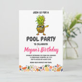 パイナップルプールパーティの招待状 招待状 (スタンド正面)