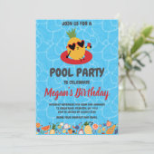 パイナップルプールパーティの招待状 招待状 (スタンド正面)