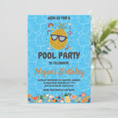 パイナップルプールパーティの招待状 招待状 (スタンド正面)