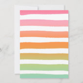 パイナップルベビーシャワーの招待状の熱帯シャワー 招待状 (裏面)