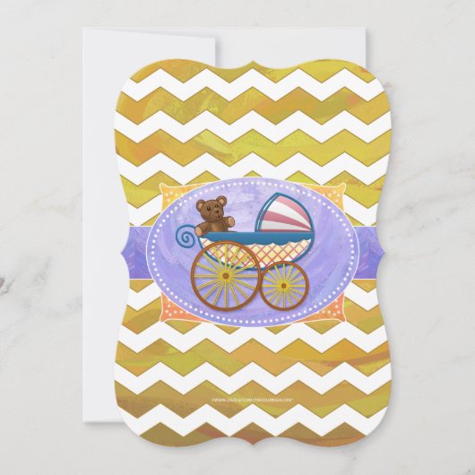 パイナップルベビー物 招待状 (正面)