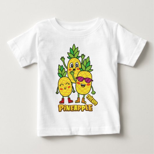 パイナップルベビー ベビーTシャツ (正面)