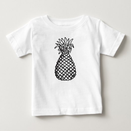 パイナップルベビーTシャツ ベビーTシャツ (正面)
