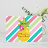 パイナップルメイド・オブ・オーナー（花嫁付き添い人）提案 招待状 (スタンド正面)