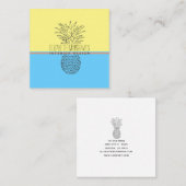 パイナップルモダンイラストレーションインテリアデザイナー スクエア名刺 (正面/裏面)