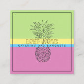 パイナップルモダンイラストレーションケータリングシェフ スクエア名刺 (正面)