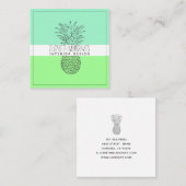 パイナップルモダンインテリアデザイナー スクエア名刺 (正面/裏面)