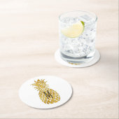 パイナップルモノグラム ラウンドペーパーコースター (インサイチュ)