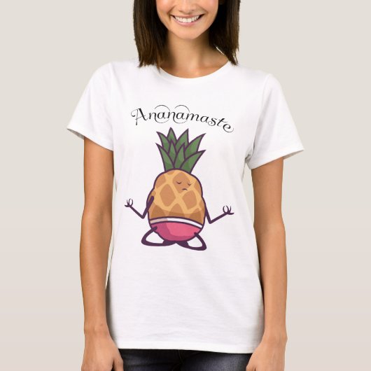 パイナップルヨガナマステトレーニング Tシャツ (正面)