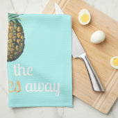 パイナップルライフ引用文 キッチンタオル (四つ折り)