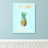 パイナップルライフ引用文 キャンバスプリント (インサイチュ (ウッドフロア))