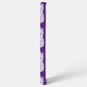 パイナップルラバーパターン紫 SAMSUNG GALAXYケース (左側面)