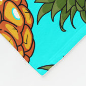 パイナップルラブパターン – おいしいトロピカルエキゾチック フリースブランケット (角)