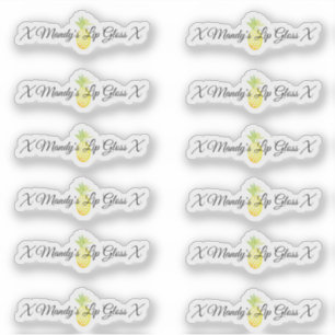 パイナップルリップグロス包装ロゴシール シール