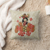 パイナップルルアウ（ハワイ式宴会）ハワイアンスクエアピロー クッション (ブランケット)