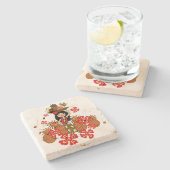 パイナップルルアウ（ハワイ式宴会）ハワイアンフラガールティキバーコースター ストーンコースター (横)