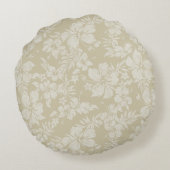 パイナップルルアウ(ハワイ式宴会)ハワイアンフラガールリバーシブル ラウンドクッション (裏面)