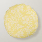 パイナップルルアウ(ハワイ式宴会)ハワイアンフラガールリバーシブル ラウンドクッション (裏面)