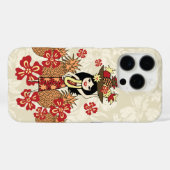 パイナップルルアウ(ハワイ式宴会)ハワイアンフラガールレッド Case-Mate iPhoneケース (裏面 (横))
