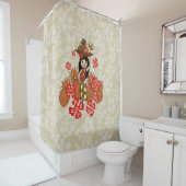 パイナップルルアウ（ハワイ式宴会）ハワイアンフラガール シャワーカーテン (インサイチュ)