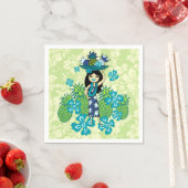 パイナップルルアウ（ハワイ式宴会）ハワイアンフラガール スタンダードカクテルナプキン (インサイチュ)