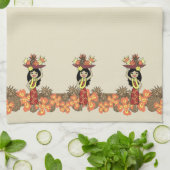 パイナップルルアウ（ハワイ式宴会）バンドハワイアンキッチンタオル キッチンタオル (折り畳み)