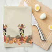 パイナップルルアウ（ハワイ式宴会）バンドハワイアンキッチンタオル キッチンタオル (四つ折り)