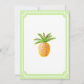 パイナップルルアウ（ハワイ式宴会）ブライダルシャワー招待 招待状 (裏面)