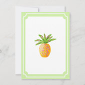 パイナップルルアウ(ハワイ式宴会)ブライダルシャワー招待 招待状 (裏面)