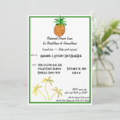 パイナップルルアウ(ハワイ式宴会)リハーサルディナー 招待状 (スタンド正面)