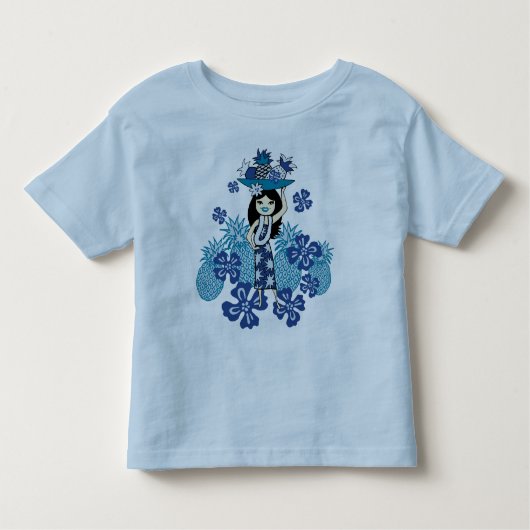 パイナップルルアウ(ハワイ式宴会)幼児&乳児Tシャツ トドラーTシャツ (正面)