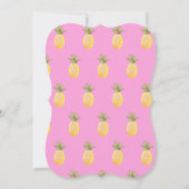 パイナップルルアウ(ハワイ式宴会)誕生日パーティーエイジフォイル 招待状 (裏面)