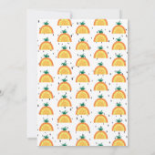 パイナップルレインボー、1歳の誕生日に甘い 招待状 (裏面)