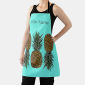 パイナップルレトロビーガン及びベジタリアンヴィンテージ果実 エプロン (インサイチュ)