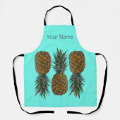 パイナップルレトロビーガン及びベジタリアンヴィンテージ果実 エプロン (正面)