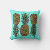 パイナップルレトロビーガン及びベジタリアンヴィンテージ果実 クッション (正面)